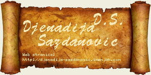 Đenadija Sazdanović vizit kartica